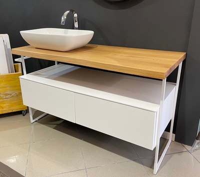 Mobile Bagno Bianco Piano Legno